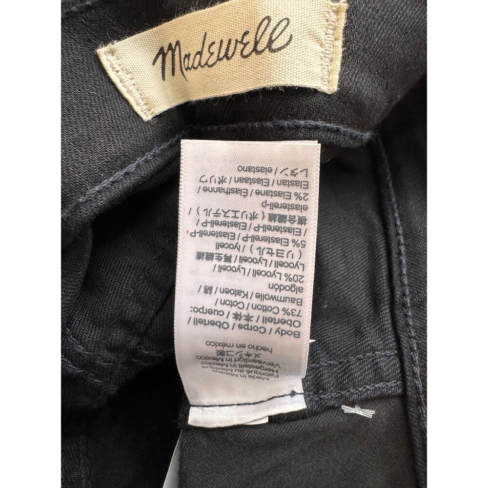 New MADEWELL Women's Black Frost Stretch Tall 10" High-Rise Skinny Jeans Size 24 - Picture 8 of 9